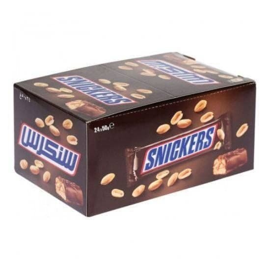 علبة شوكولا سنكرز 24 قطعة