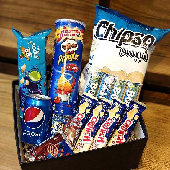 تنسيقة شوكولا و شيبسات لون Blue 2