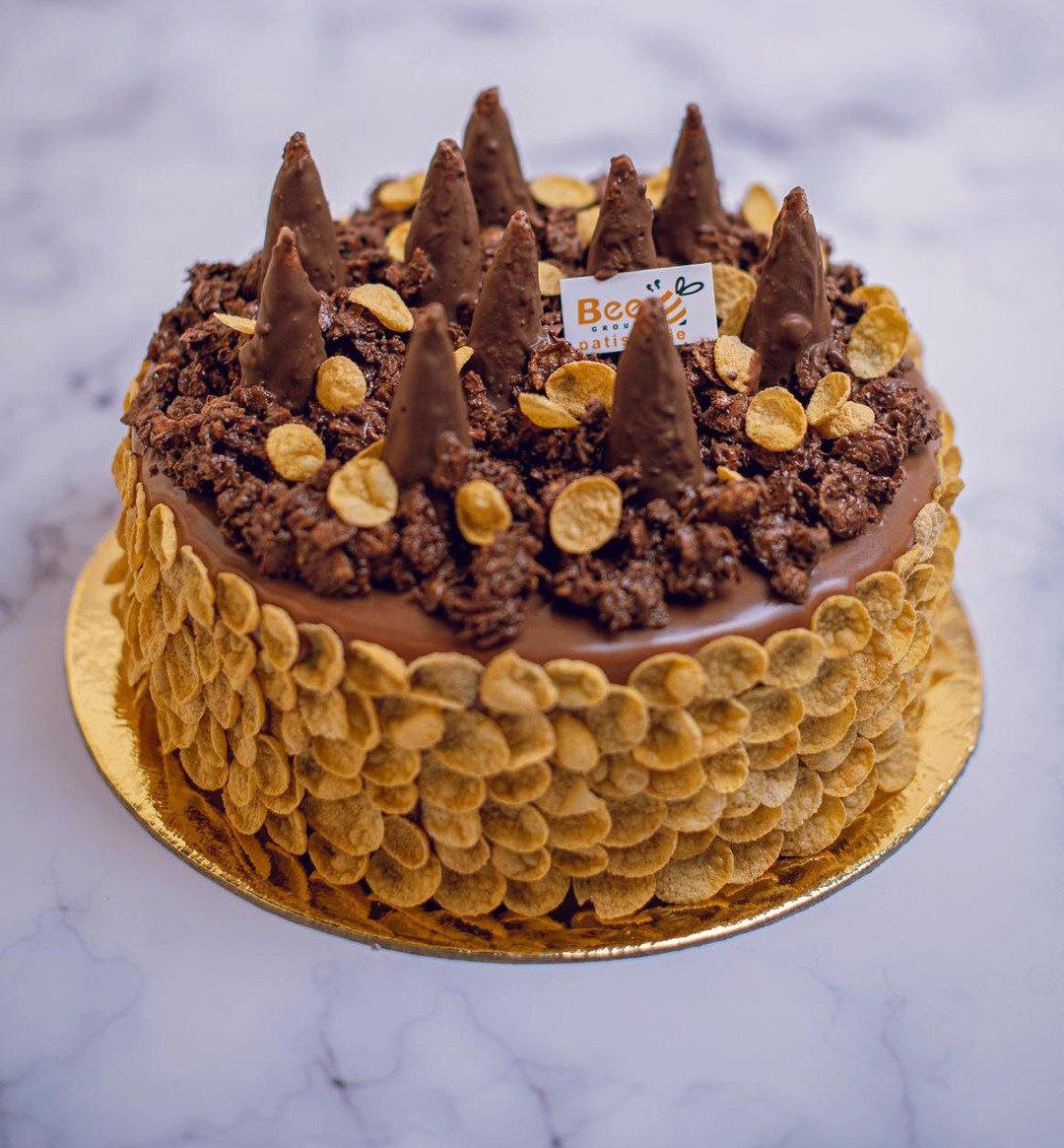 كيك برقائق الكورن فليكس و الشوكولا