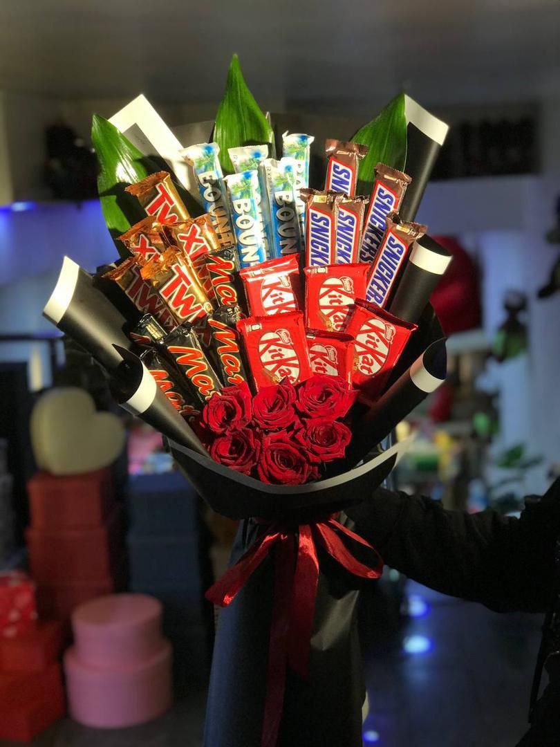 باقة شوكولا و رود