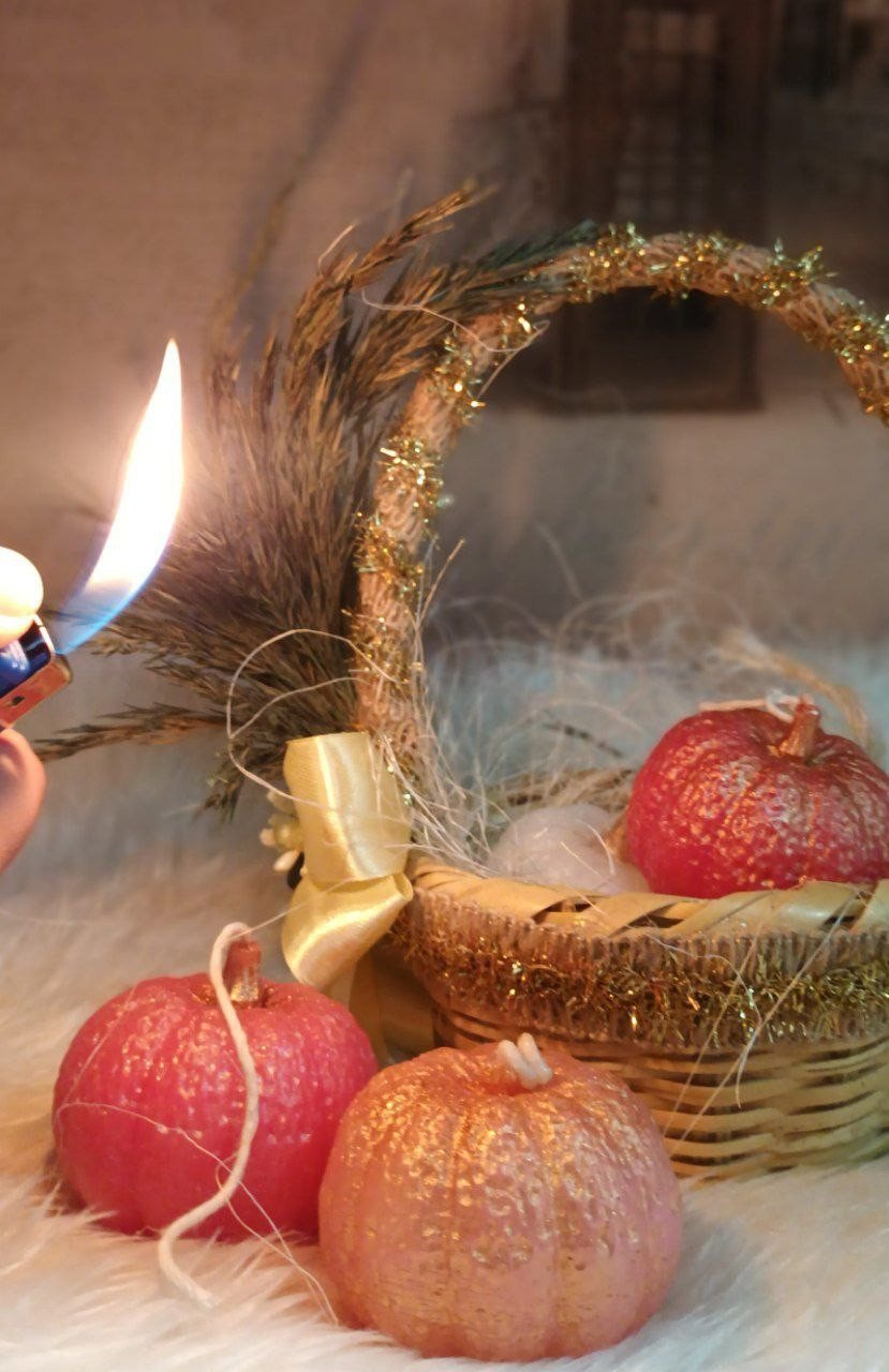 سلة شمع شكل يقطين